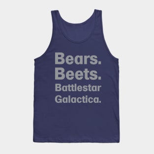 Bears. Beets. Battlestar Galactica. Tank Top